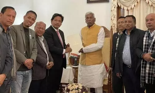 NPP chief Conrad K Sangma meets governor, stakes claim to form govt in Meghalaya