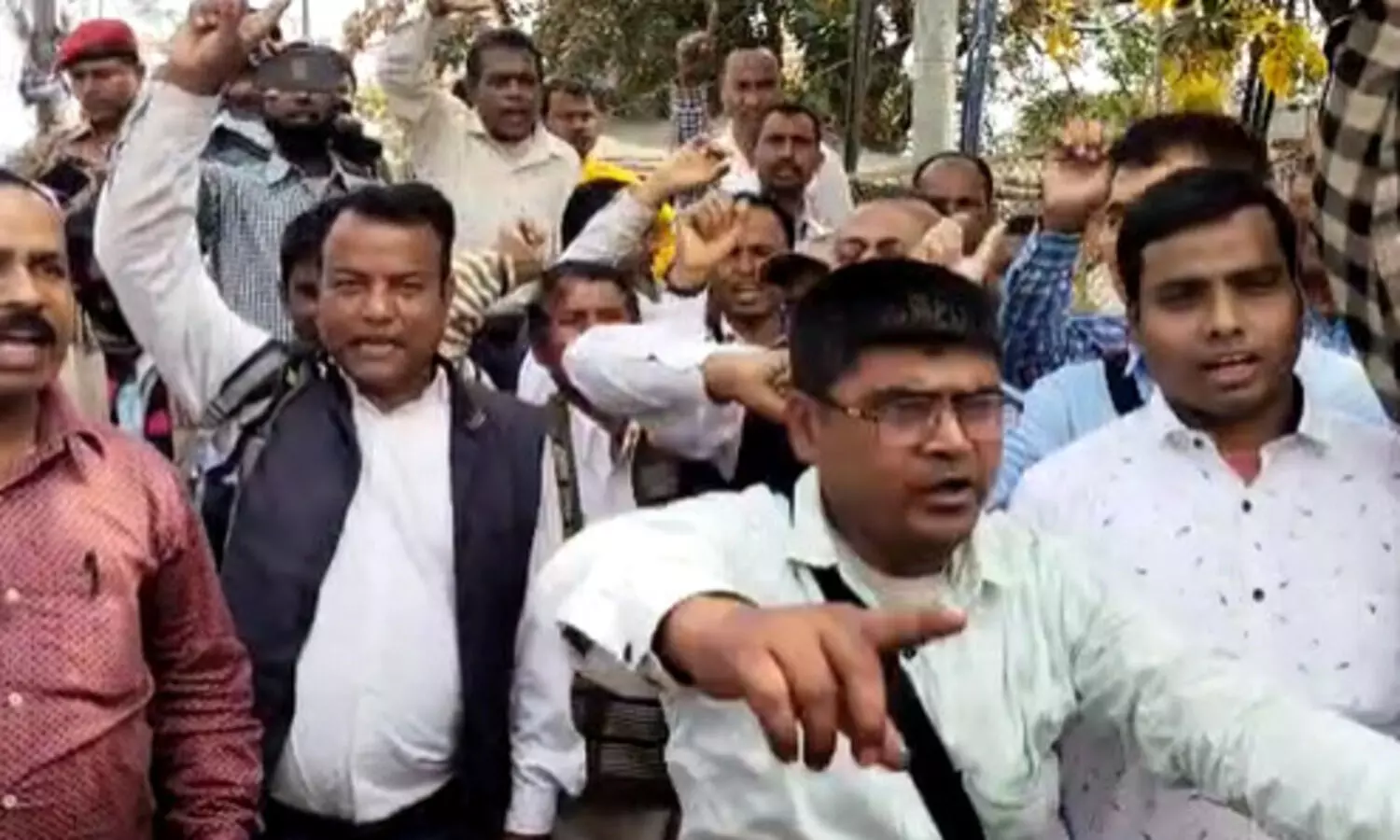 All Assam Non-Provincialised Teachers–Employees Association holds protest in Dispur