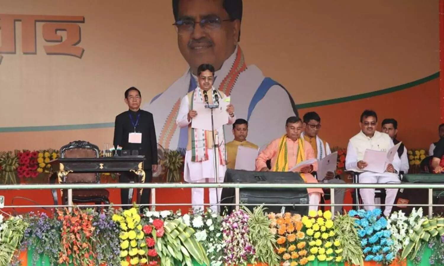 Manik Saha sworn-in for second term as Tripura CM