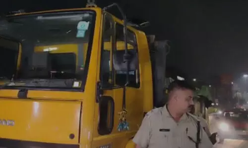 Guwahati: One killed after dumper truck rams into motorcycle at Bhangagarh flyover