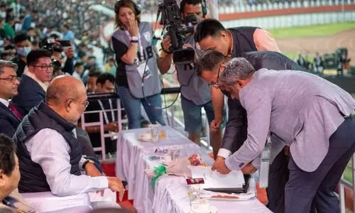 Manipur signs MoU with AIFF to set up center of excellence for world-class footballing facilities
