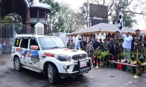 Northeast India car rally flagged off from Kangla Fort in Manipur