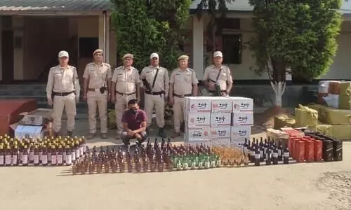 Manipur: Police seize large quantity of illegal liquors from Imphal