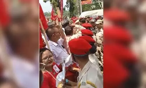 May Day protestors face resistance from police in Guwahati
