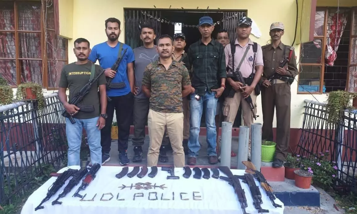 Assam Police recovers huge cache of arms and ammunition from Udalguri Assam Police recovers huge cache of arms and ammunition from Udalguri