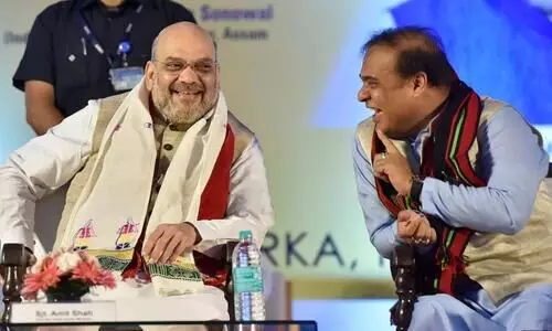 Home Minister Amit Shah and Assam Chief Minister Himanta Biswa Sarma