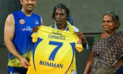 IPL 2023: CSK felicitates Elephant caregivers Bomman, Bellie and Oscar-winning director Kartiki Gonsalves