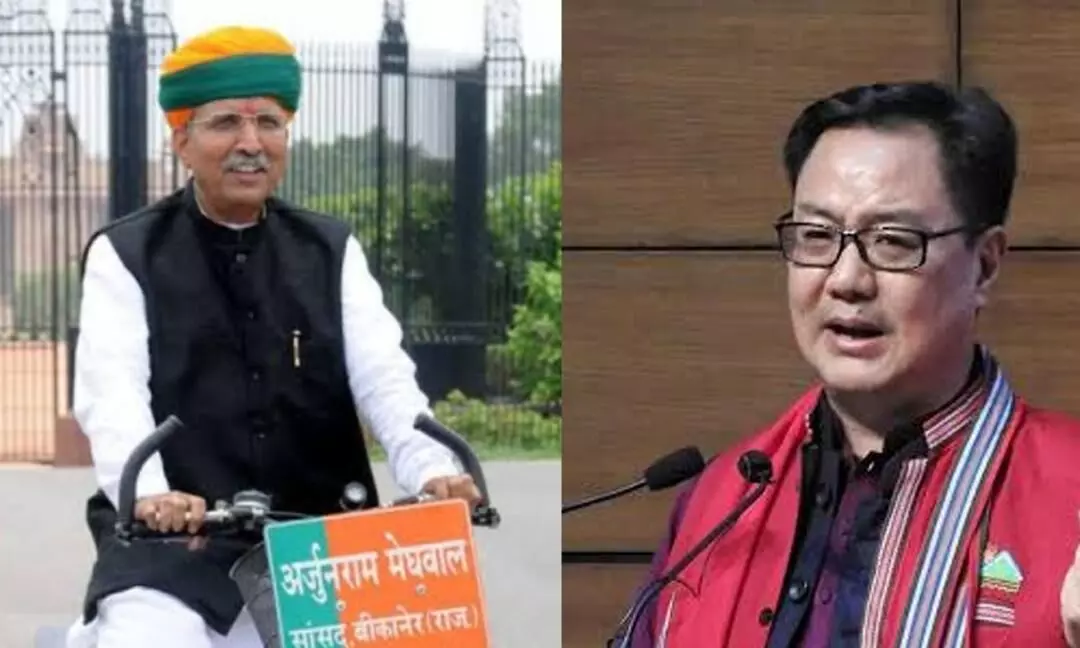 Union cabinet reshuffle: Arjun Meghwal new law minister, Kiren Rijiju gets earth sciences Union cabinet reshuffle: Arjun Meghwal new law minister, Kiren Rijiju gets earth sciences