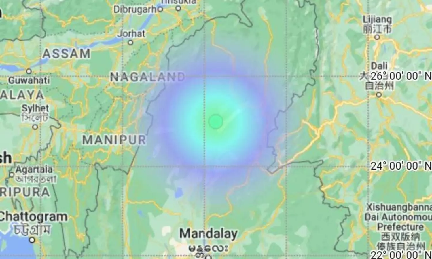 Moderate quake in Manipur, no damage reported