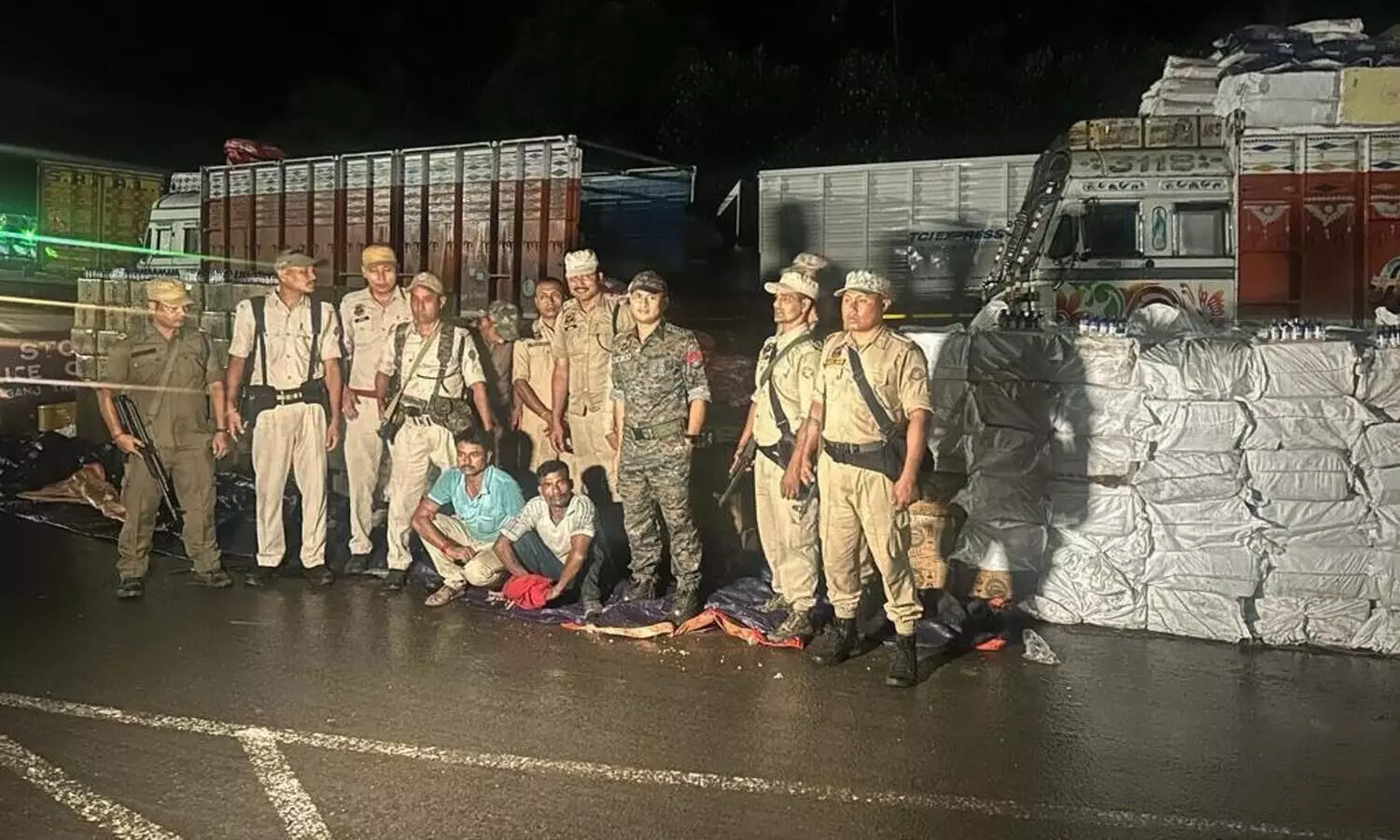 Over 95,000 cough syrup bottles seized near Assam-Tripura border, two held