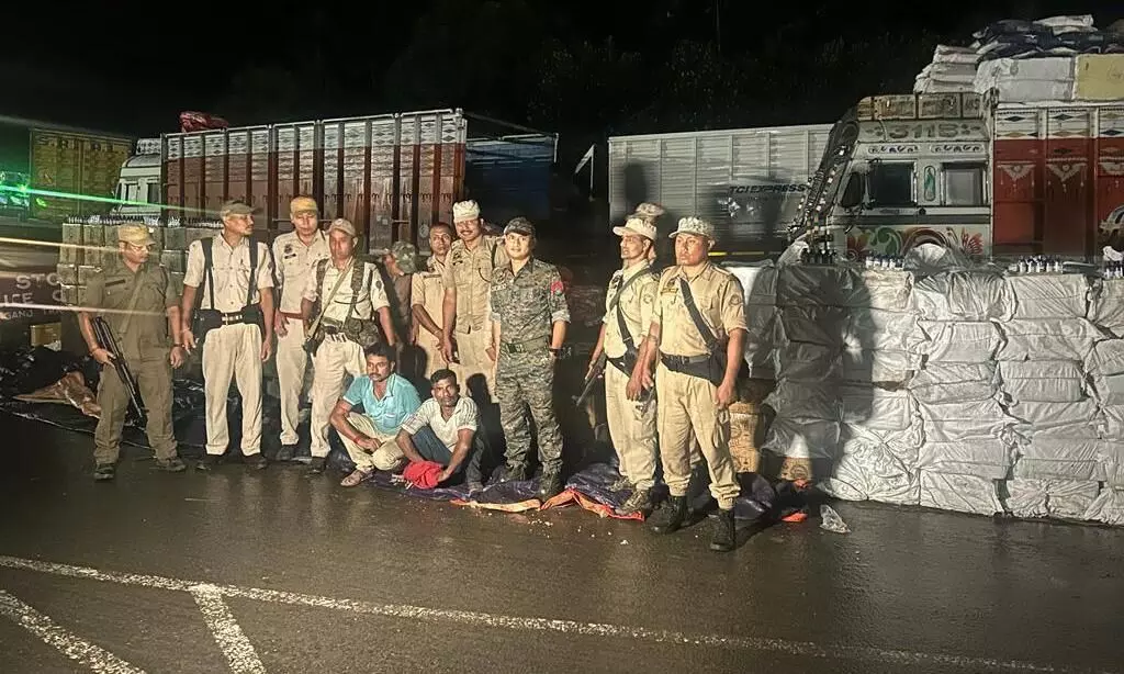 Over 95,000 cough syrup bottles seized near Assam-Tripura border, two held Over 95,000 cough syrup bottles seized near Assam-Tripura border, two held