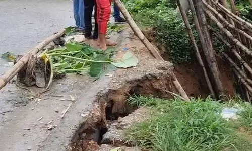 Guwahati landslide: Part of road crumbles down near Kamakhya Temple