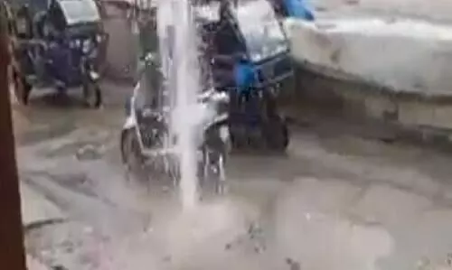 Guwahati: Minor water pipeline bursts in Maligaon