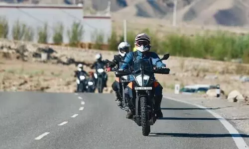 Rahul rides his bike from Leh to Pangong lake, remembers his late fathers words