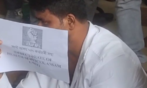 Day 1 of Assam Govt employees protest against NPS begins