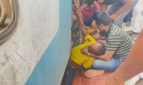 Dhubri: Man stuck between stairs of train rescued at Golakganj Railway Station
