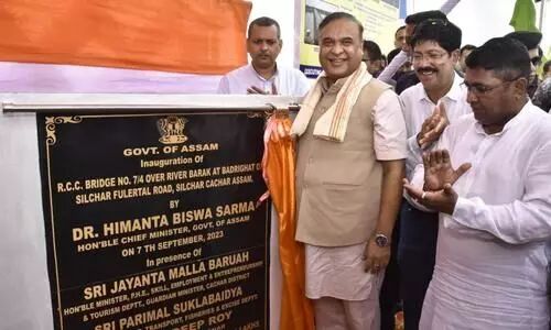 Assam CM inaugurates Badrighat bridge in Silchar