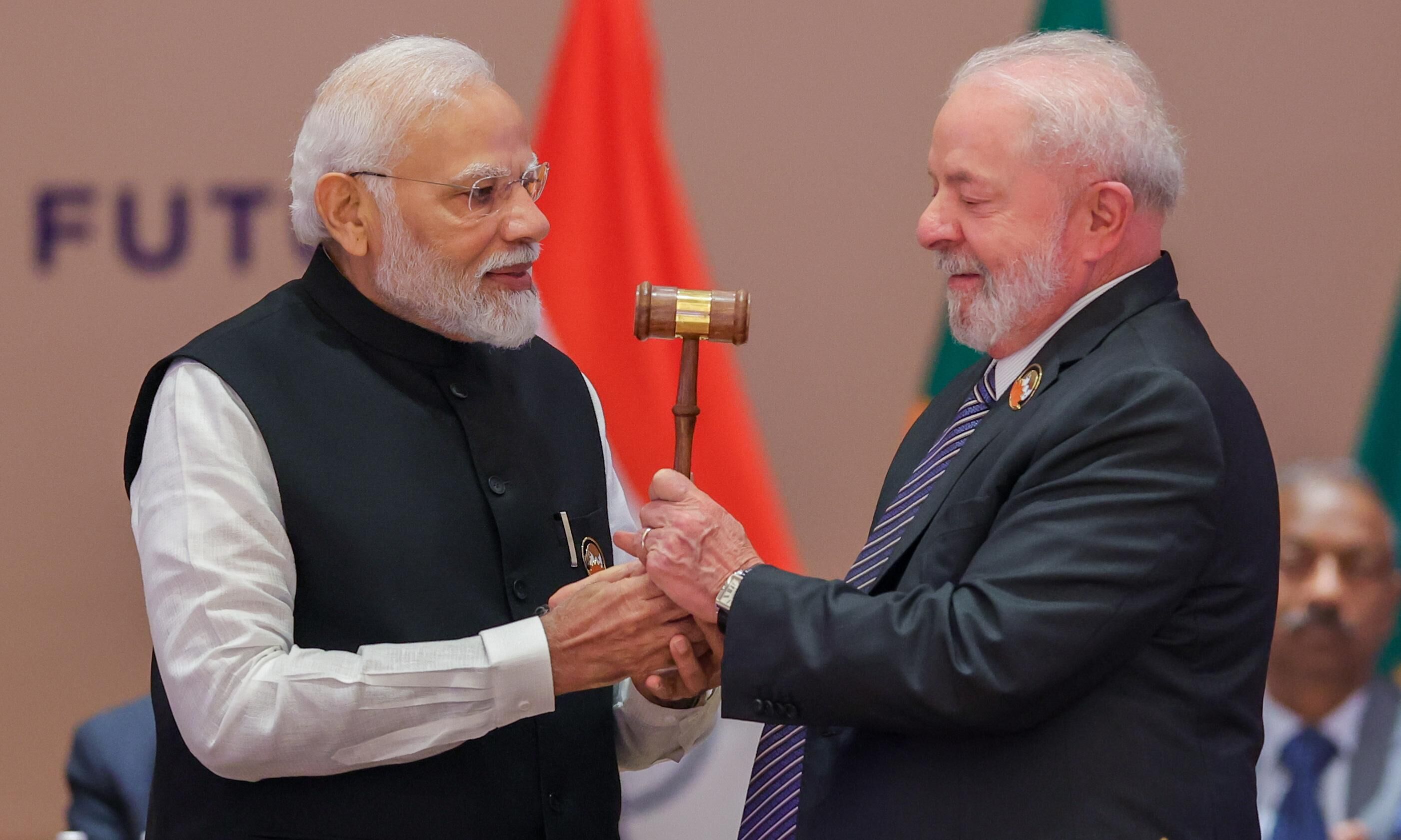 PM Modi Hands Over G20 Ceremonial Gavel To Brazilian President