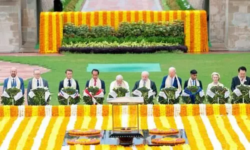 G20 leaders pay homage to Mahatma Gandhi at Rajghat