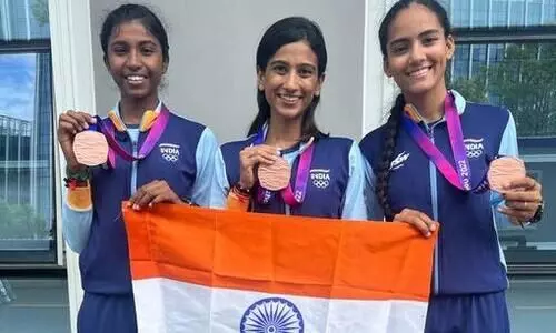 Asian Games: India win bronze medal in mens & womens 3000m relay team speed skating events