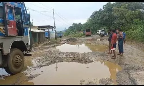Assam: Deplorable condition of NH-6 irks Cachar residents