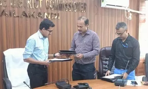 Hailakandi dist admin signs MoU  for boosting sanitization in schools