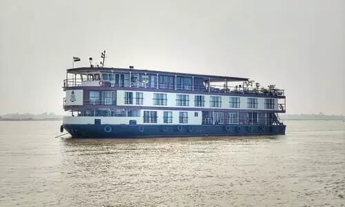 Assam: Charaidew-ll River Cruise reaches Dhubri from Dhaka