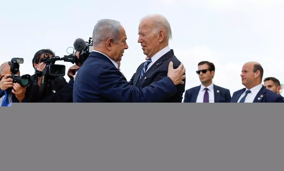 Biden lands in Israel in extraordinary wartime visit Biden lands in Israel in extraordinary wartime visit