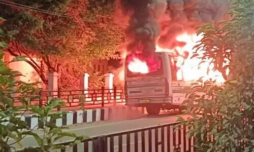City bus catches fire in Guwahati, no casualties reported