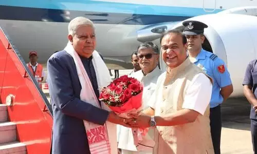 Assam CM accords warm welcome to Vice President Jagdeep Dhankhar