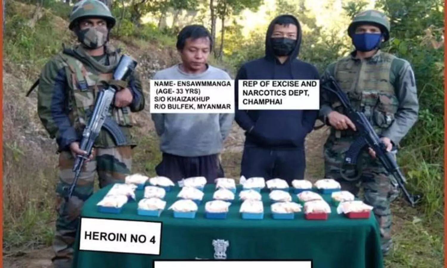 Heroin worth Rs 2.06 crore seized in Mizoram, one held