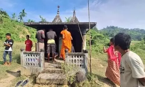 Assam: 18th-century temple set ablaze by miscreants in Karimganj