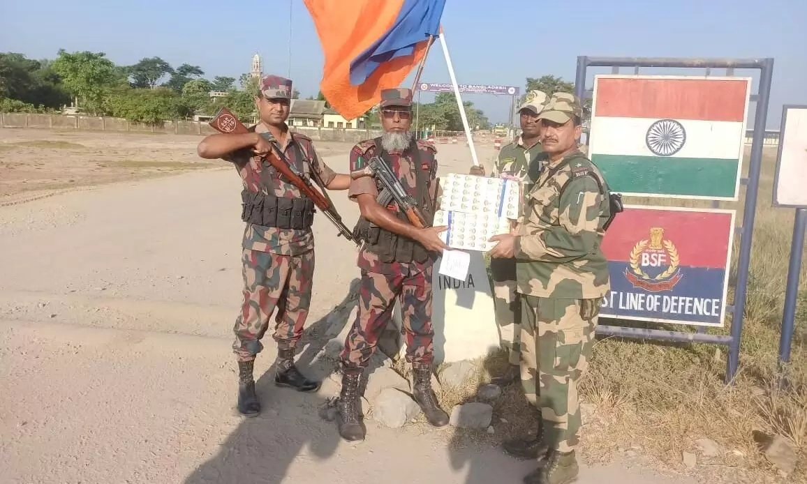 BSF-BGB exchange Diwali greetings in Karimganj BSF-BGB exchange Diwali greetings in Karimganj