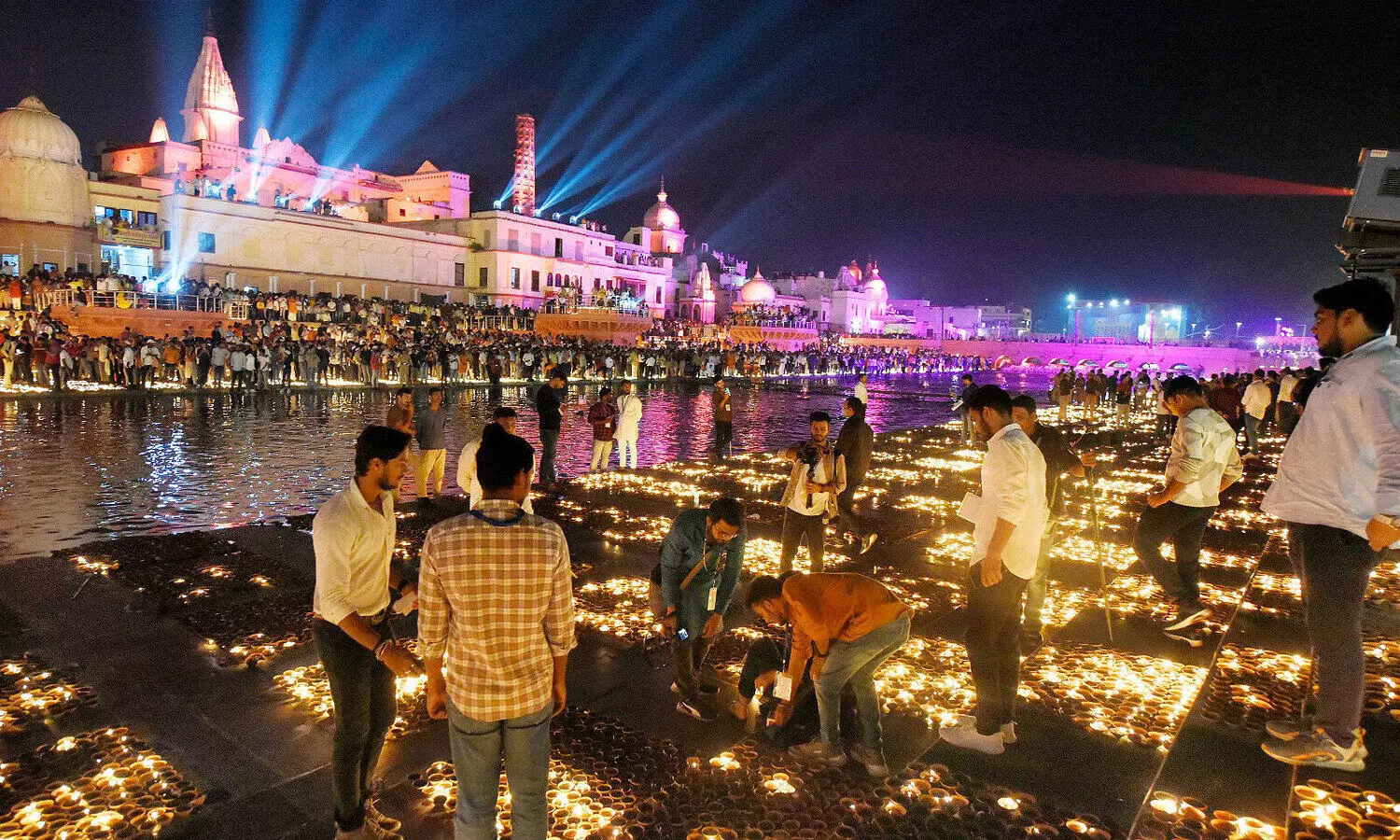 Ayodhya breaks own world record with over 22 lakh diyas