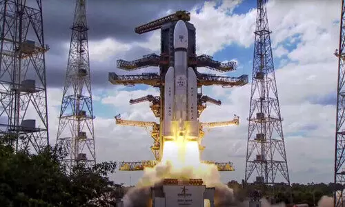 Chandrayaan-3 rocket part hits the ocean from space