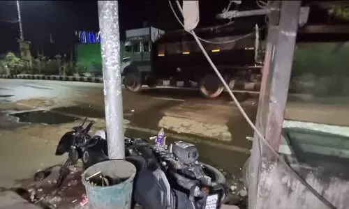 Guwahati: Biker critically injured after hitting water tanker parked in middle of road