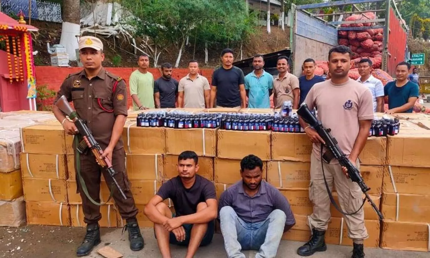 Cough syrup bottles worth over Rs 2 Cr seized in Karimganj, 2 held