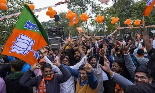 Assembly Polls: BJP leads in MP, Rajasthan, Chhattisgarh; KCR loses Telangana to Congress