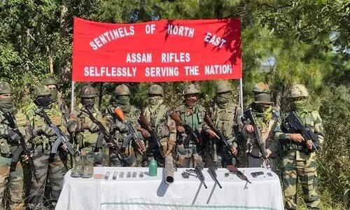 Huge cache of arms ammunition seized during separate ops in Manipur