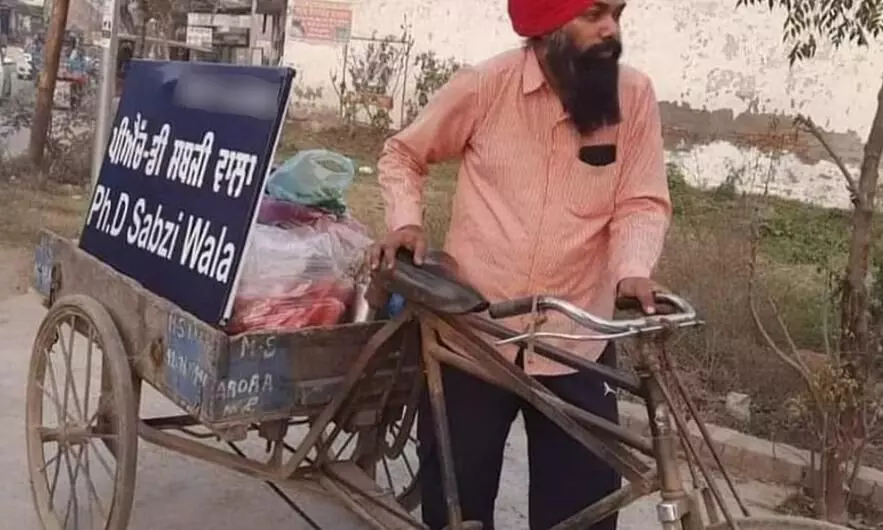 Punjab: PhD holder turns vegetable vendor to make ends meet