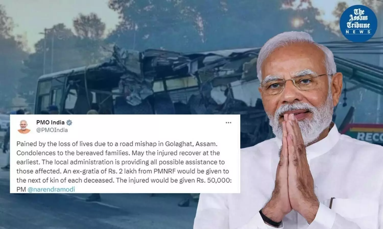 PM Modi condoles tragic Dergaon bus mishap; announces ex-gratia