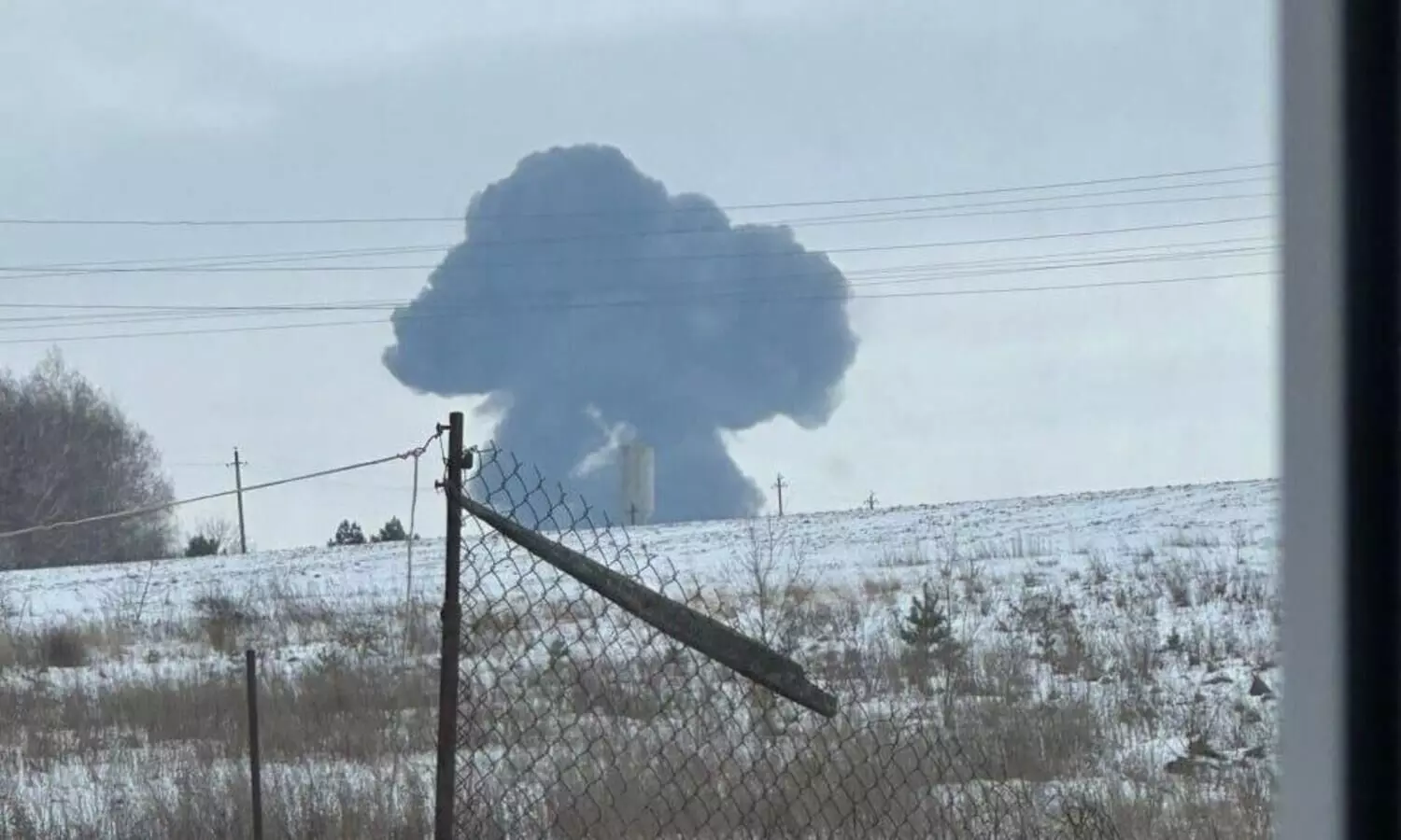 Russian military plane crashes near Ukraine border, over 60 dead