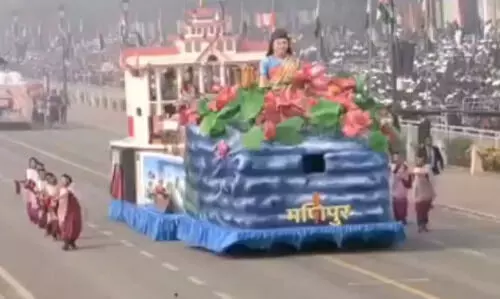 Manipur showcases ‘Ima Keithel’ centuries old all-women market at Kartavya Path on R-Day parade