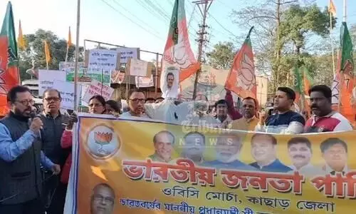 Protest erupts over Rahul Gandhis remark on Modi in Silchar