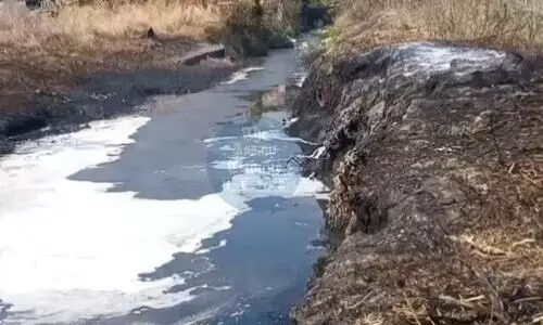 Black floating substance over Iril River in Manipur raises alarm