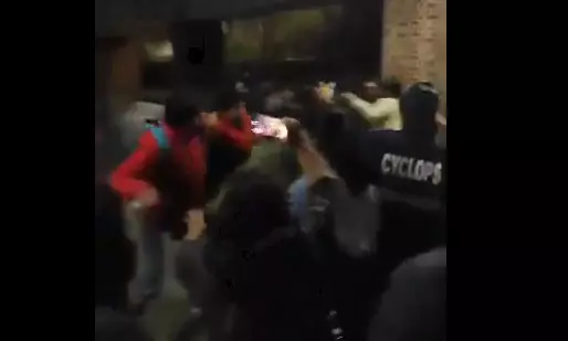 ABVP & Left-wing members clash at JNU over election committee appointments ABVP & Left-wing members clash at JNU over election committee appointments