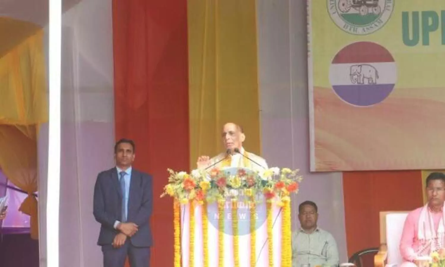 Defence Minister Rajnath Singh arrives in Assam, addresses rally in Kokrajhar