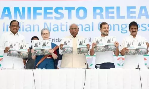 Congress unveils manifesto for 2024 Lok Sabha elections, calls it ‘Nyay Patra’
