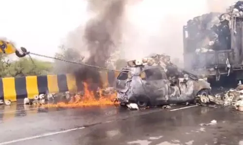 Rajasthan: 7 members of family, including kids, burnt alive in car-truck collision