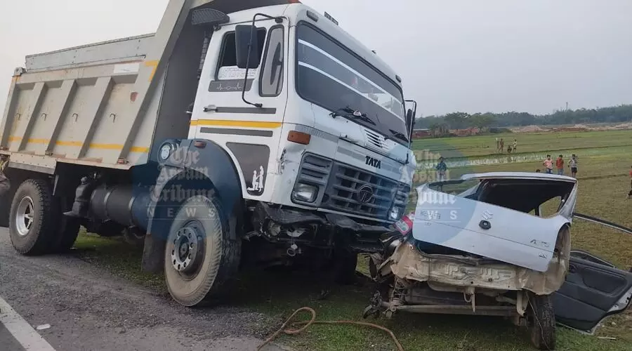 Assam: Dumper-car collision claims one life in Hailakandi; 2 critically injured